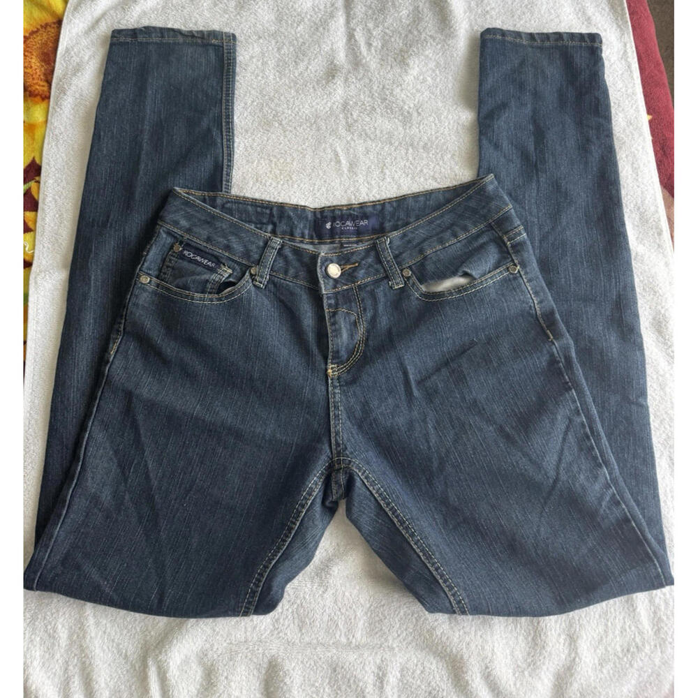 Rocawear Classic Women‎ Denim Jeans Pants 7 Glam Bling Embellished - Picture 10 of 13